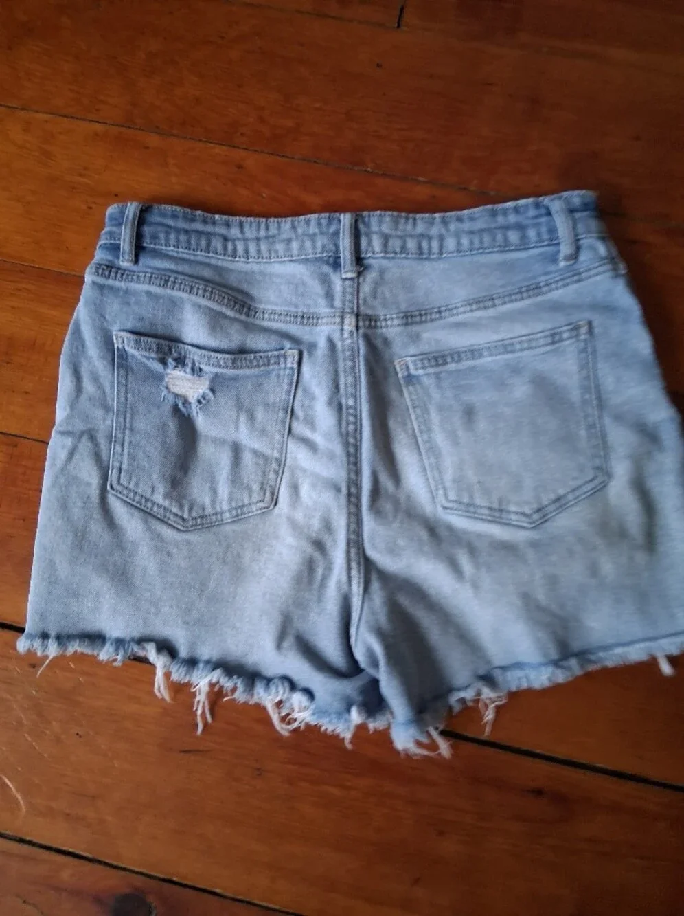 NOBO Light Blue Ripped Denim Shorts
